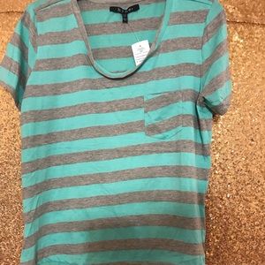 Cute Hi-Low striped bright colored top